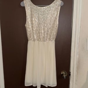 Sequin Ivory Dress